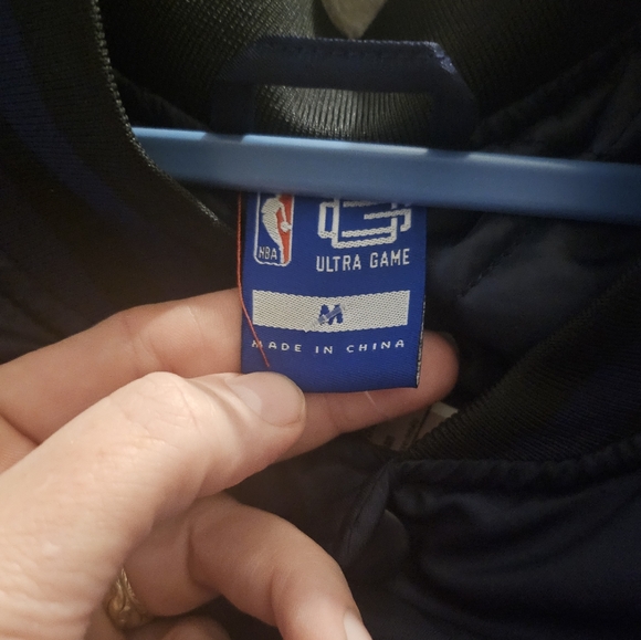 Dallas Mavericks NBA Ultra Game Men’s Size M & Large Navy Blue Snap Jacket - Picture 6 of 8